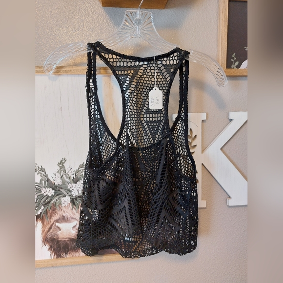 See Through Black Tank Top - Picture 2 of 2